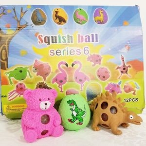 Squishy Dino and Bear stress balls. 3 Pieces. New